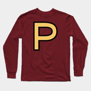 Funky Yellow Letter P Long Sleeve T-Shirt